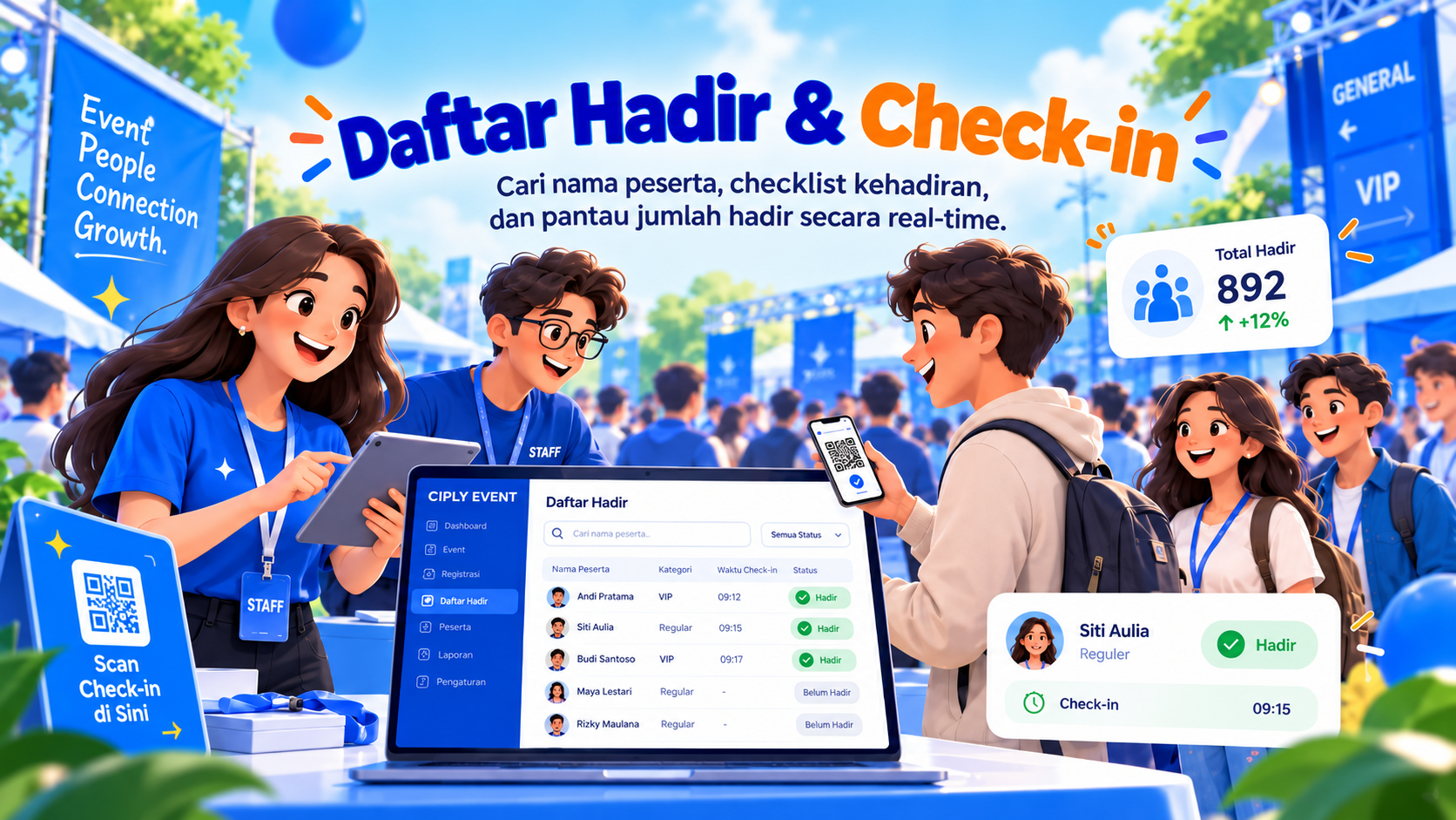 Ilustrasi Daftar Hadir & Check-in