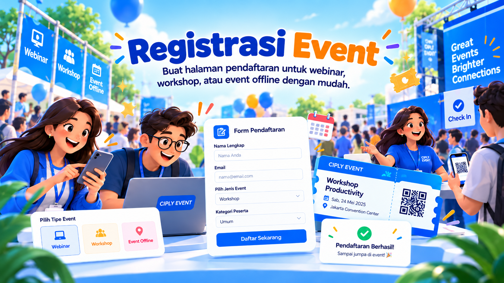 Ilustrasi Registrasi Event
